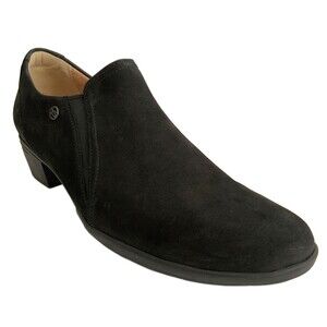 Hartjes XS Nubuck Slip-on Shock Absorbing Bootie Black 8.5